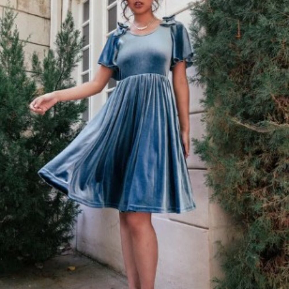 JessaKae Blue Velvet Sonnet Dress